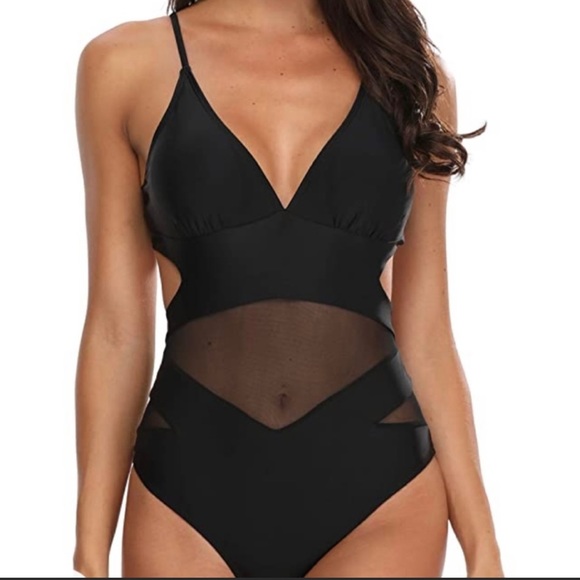Holipick Other - Sexy Mesh (whoo!) Monokini Black Bathing Suit Sz M